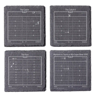 NFL's Greatest Plays: Slate Coasters