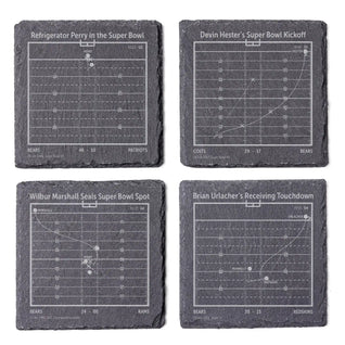 NFL's Greatest Plays: Slate Coasters